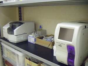 血球計算検査機械の写真
